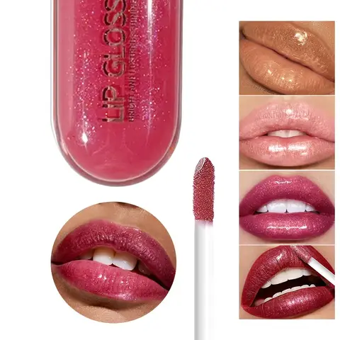 Christmas 12 Colors Glitter Lip Gloss Long Lasting Diamond Pearlescent Metallic Liquid Lipstick Moisturizing Lip Glaze Cosmetics