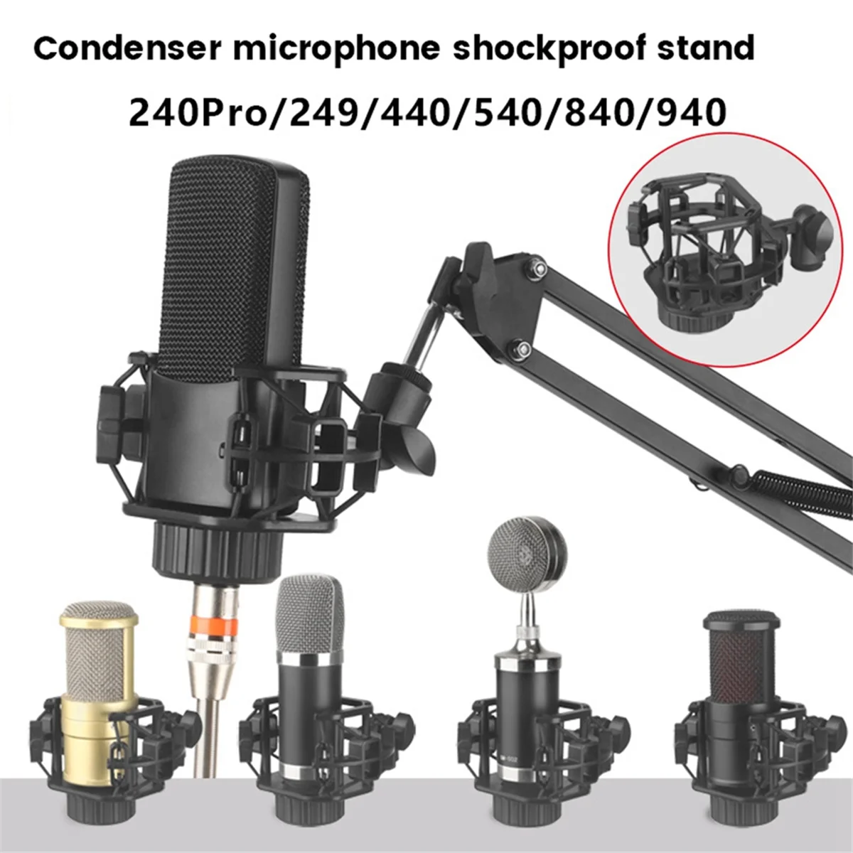 AA91 Microphone Shock Mount for Lewitt LCT-240 Live Broadcast Mic Recording Holder Microphone Mount & Stand
AA91 Microphone Shock Mount for Lewitt LCT-240 Live Broadcast Mic Recording Holder Microphone Mount & Stand