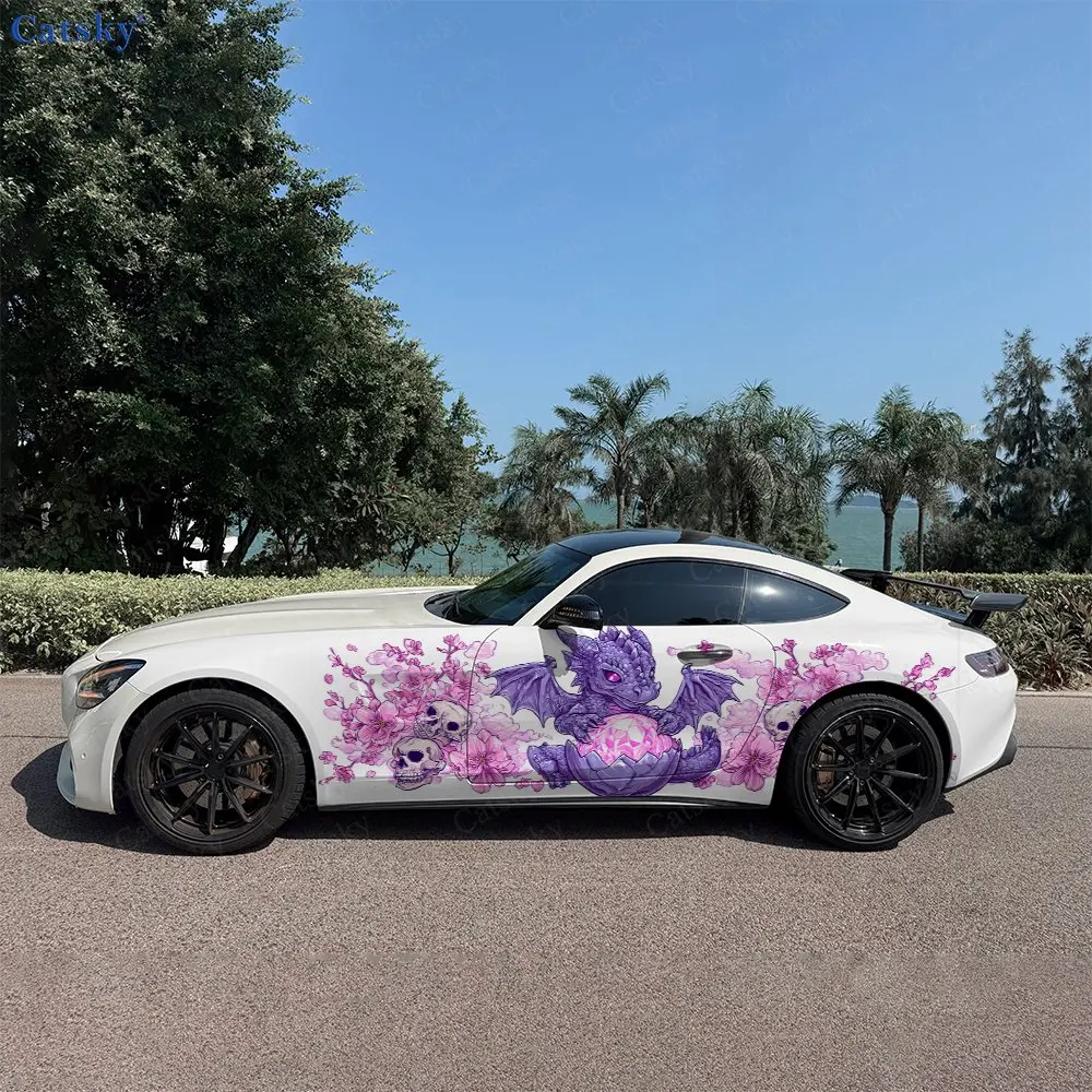 2pcs Purple Dragon & Skulls Car Side Wraps, Self-Adhesive PVC Waterproof & Scratch-Resistant Stickers, Car Accessory Gift
2pcs Purple Dragon & Skulls Car Side Wraps, Self-Adhesive PVC Waterproof & Scratch-Resistant Stickers, Car Accessory Gift