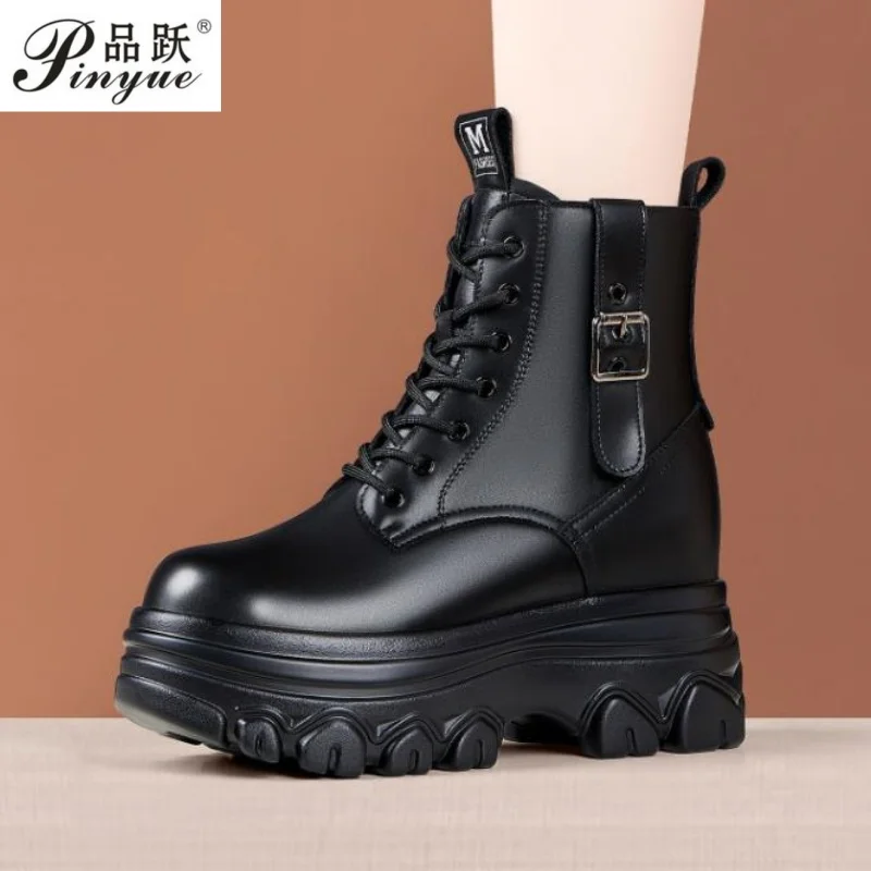 Women's High Platform Motorcycles Boots Winter 6.5CM Wedge Heels Warm Ankle Boots Chunky Sneakers New Autumn Leather Shoes 35-40
Women's High Platform Motorcycles Boots Winter 6.5CM Wedge Heels Warm Ankle Boots Chunky Sneakers New Autumn Leather Shoes 35-40