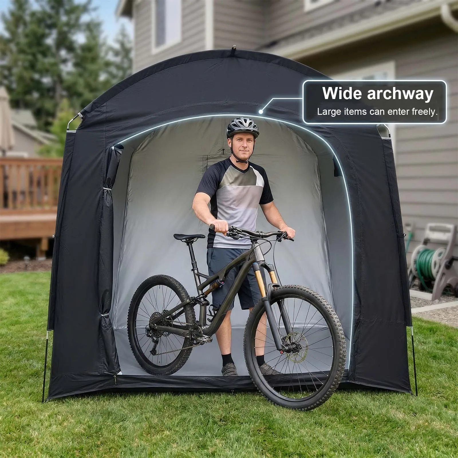 Outdoor Bike Shelter Tent Portable Personal Protection Canopy with Thickened Oxford Cloth for Travel Hiking And Cycling
Outdoor Bike Shelter Tent Portable Personal Protection Canopy with Thickened Oxford Cloth for Travel Hiking And Cycling