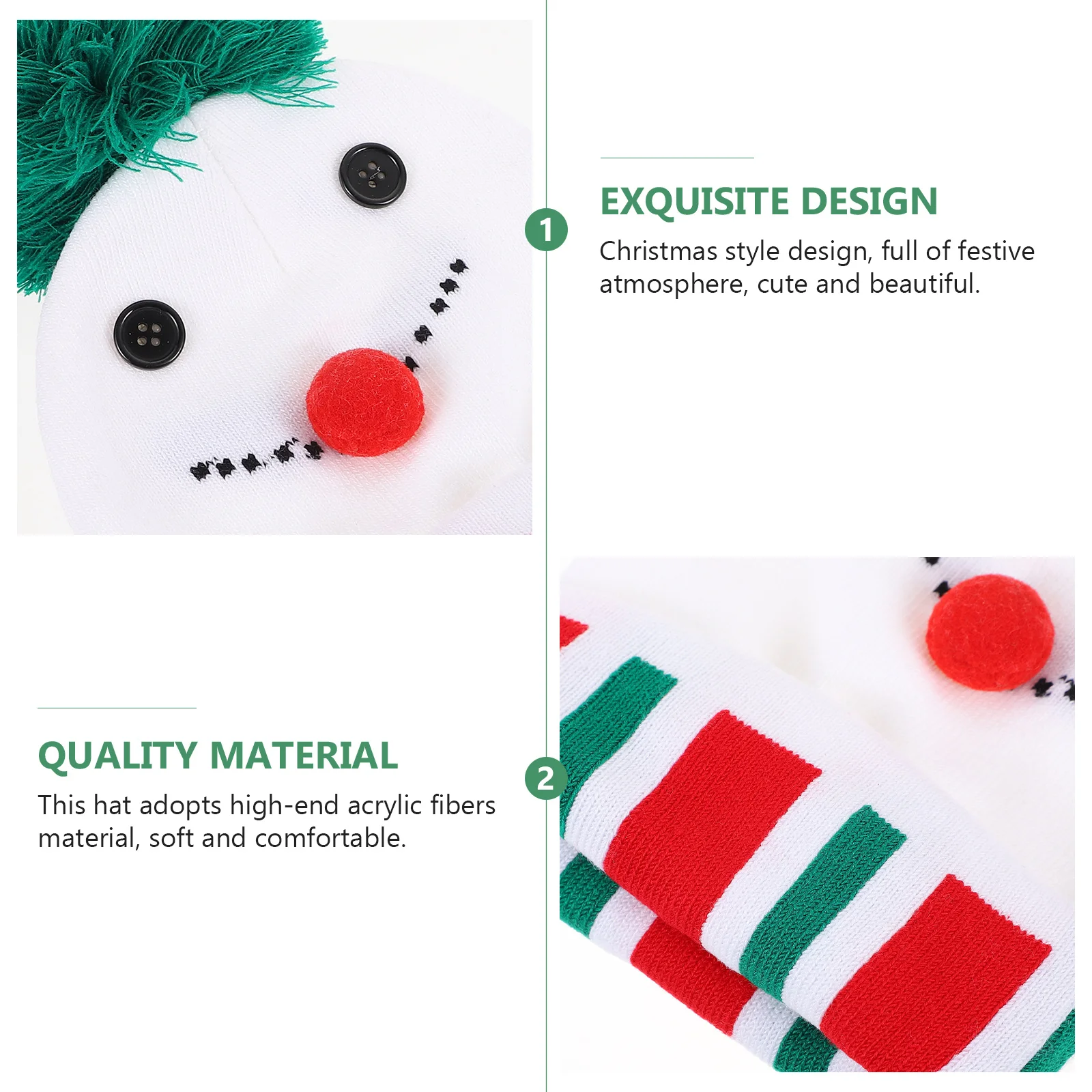 1Pcs Snowman Hat Xmas Theme Knitted Winter Warm Acrylic Fibers Lightweight Warm Hat for Outdoors
1Pcs Snowman Hat Xmas Theme Knitted Winter Warm Acrylic Fibers Lightweight Warm Hat for Outdoors