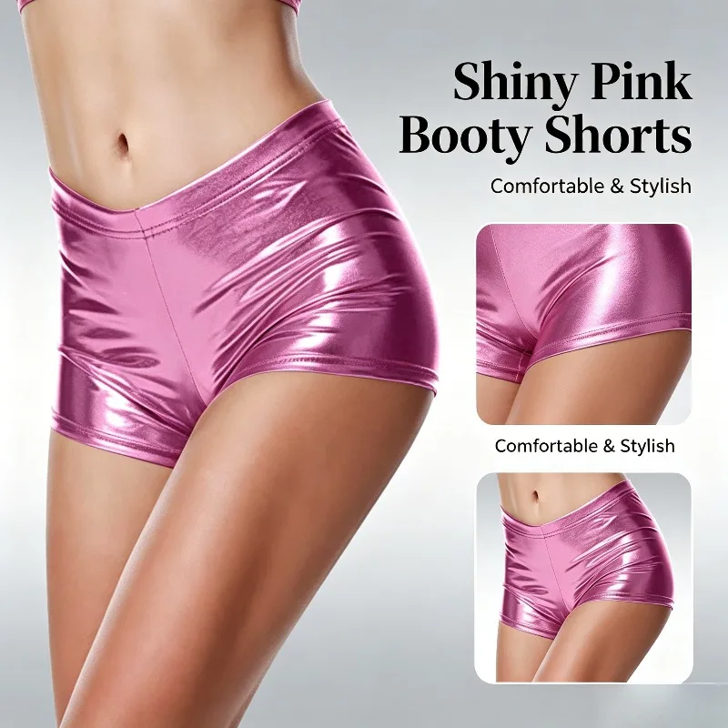 Sequin Stretchy High Waist Metallic Faux Leather Shorts for Women Clubwear Stage Performance Rave Hot Pants
Sequin Stretchy High Waist Metallic Faux Leather Shorts for Women Clubwear Stage Performance Rave Hot Pants