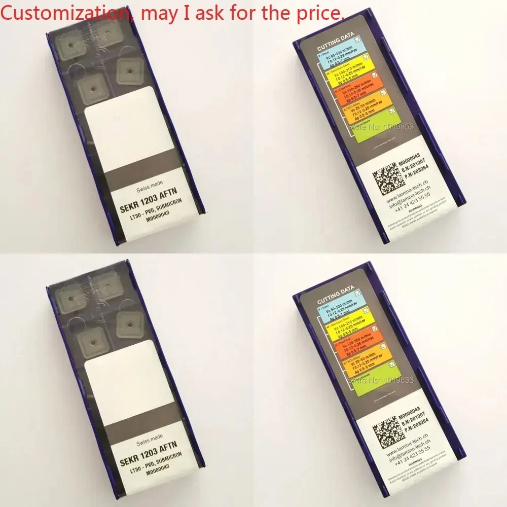 Hot saleSEKR1203 SEKR1204 AFTN LT30 carbide inserts for milling cutter CNC machine
Hot saleSEKR1203 SEKR1204 AFTN LT30 carbide inserts for milling cutter CNC machine