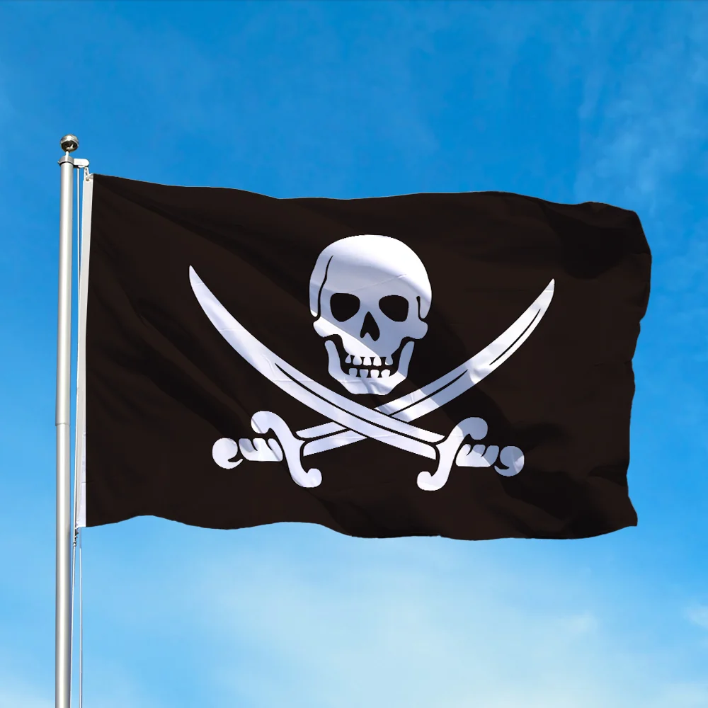 Набор флагов Jolly Roger, череп и крестообразные кости, пиратский флаг 90x150 см, 3x5 футов, Джек ракетхэм, Brethren of The Coast, пиратский Fl
Набор флагов Jolly Roger, череп и крестообразные кости, пиратский флаг 90x150 см, 3x5 футов, Джек ракетхэм, Brethren of The Coast, пиратский Fl