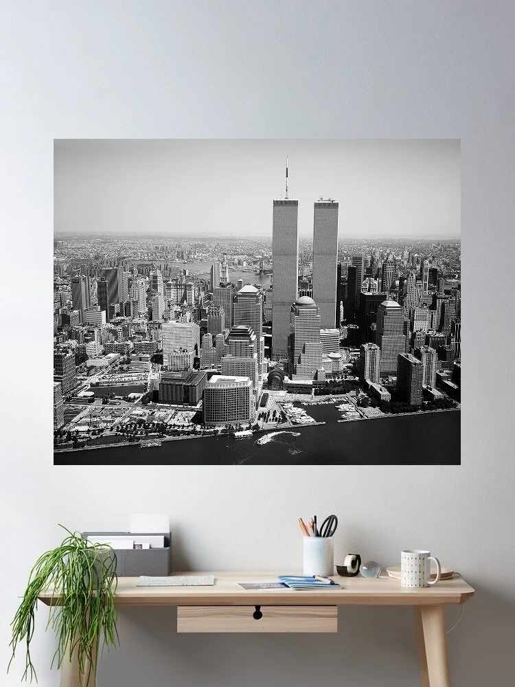 Original WTC Twin Towers New York City Skyline Aerial Photo, Art Print Canvas Poster, Living Room Decor, Home Wall Picture
Original WTC Twin Towers New York City Skyline Aerial Photo, Art Print Canvas Poster, Living Room Decor, Home Wall Picture