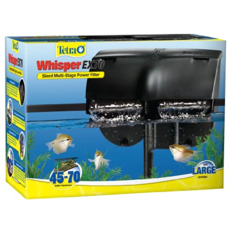 Whisper EX 70 Filter For 45 To 70 Gallon aquariums, Silent Multi-Stage Filtration
Whisper EX 70 Filter For 45 To 70 Gallon aquariums, Silent Multi-Stage Filtration