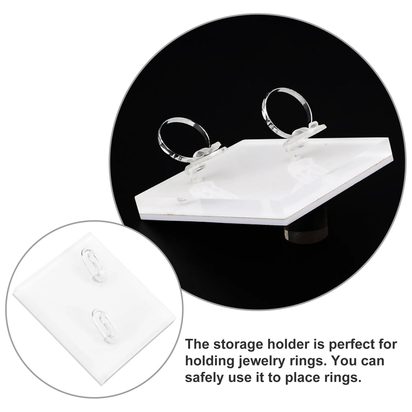 2Pcs Acrylic Ring Display Stand Clear Jewelry Holder for Desktop Countertop Rings Storage Organizer Showcase Ring Stand
2Pcs Acrylic Ring Display Stand Clear Jewelry Holder for Desktop Countertop Rings Storage Organizer Showcase Ring Stand