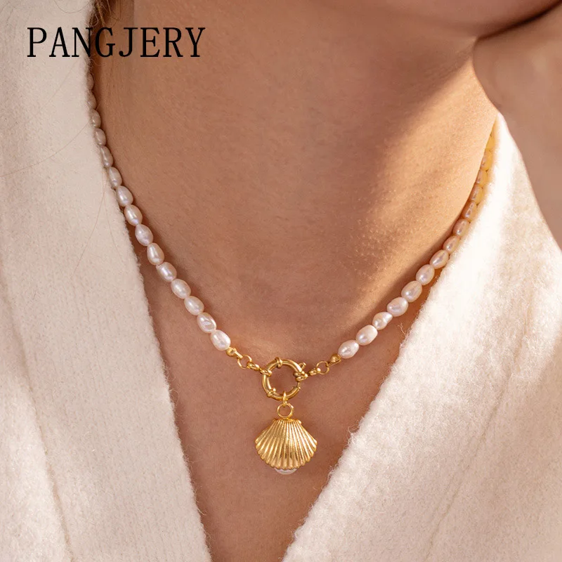 PANGJERY Нержавеющая сталь 316L Подвеска в виде ракушки Жемчужные ожерелья для женщин Модные креативные милые элегантные свадебные украшения для невесты Подарки
PANGJERY Нержавеющая сталь 316L Подвеска в виде ракушки Жемчужные ожерелья для женщин Модные креативные милые элегантные свадебные украшения для невесты Подарки