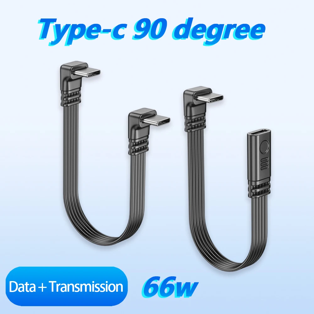 Type-C Flat Silicone Flexible Cable 90 Degree Elbow PD 66W Fast Charging USB 2.0 Data Transmission for Mobile Phones Tablet Pc
Type-C Flat Silicone Flexible Cable 90 Degree Elbow PD 66W Fast Charging USB 2.0 Data Transmission for Mobile Phones Tablet Pc