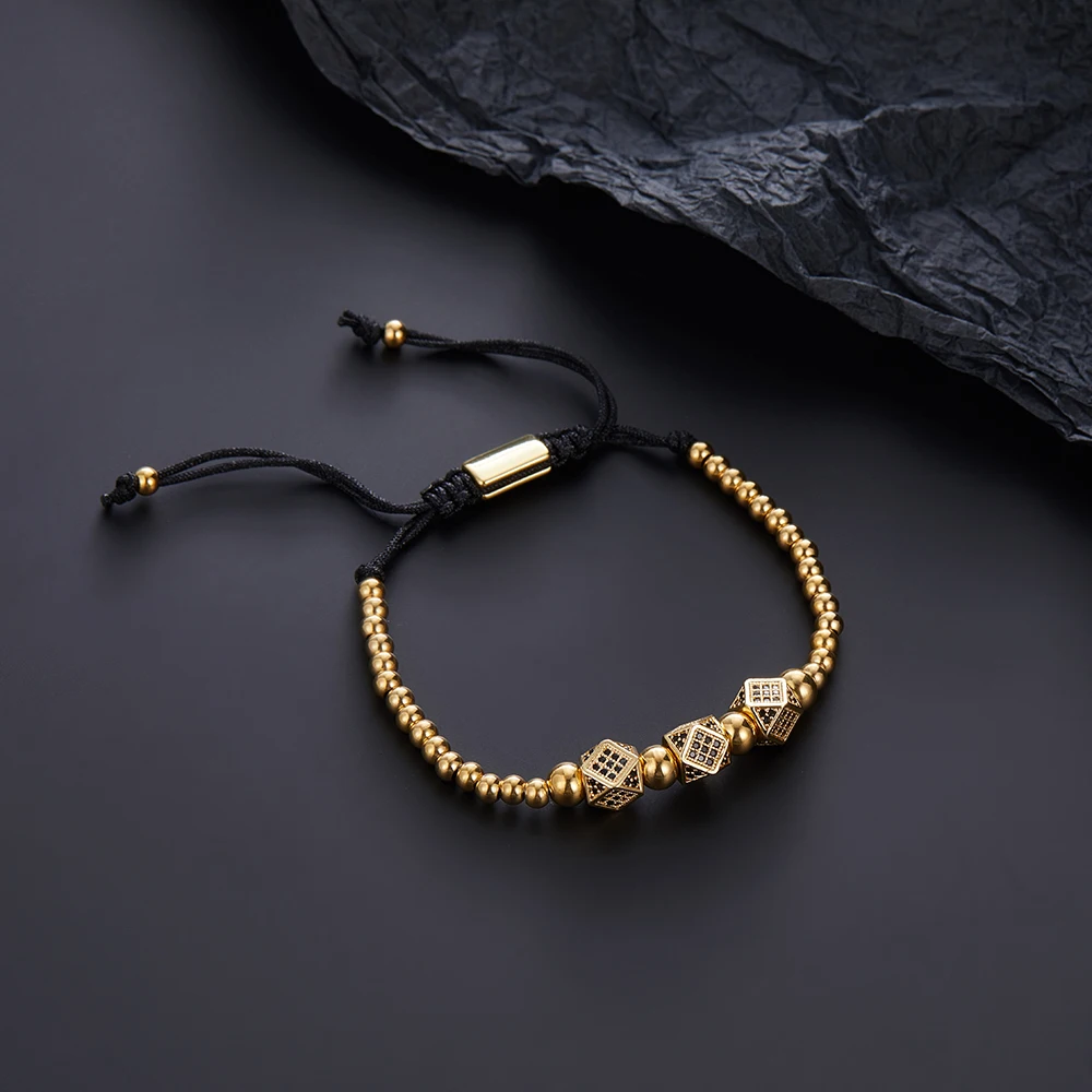 Luxury Stainless Steel Bracelet for Men CZ Ball Braided Macrame Bracelets Adjustable Drawstring Women's Gifts Free Shipping
Luxury Stainless Steel Bracelet for Men CZ Ball Braided Macrame Bracelets Adjustable Drawstring Women's Gifts Free Shipping