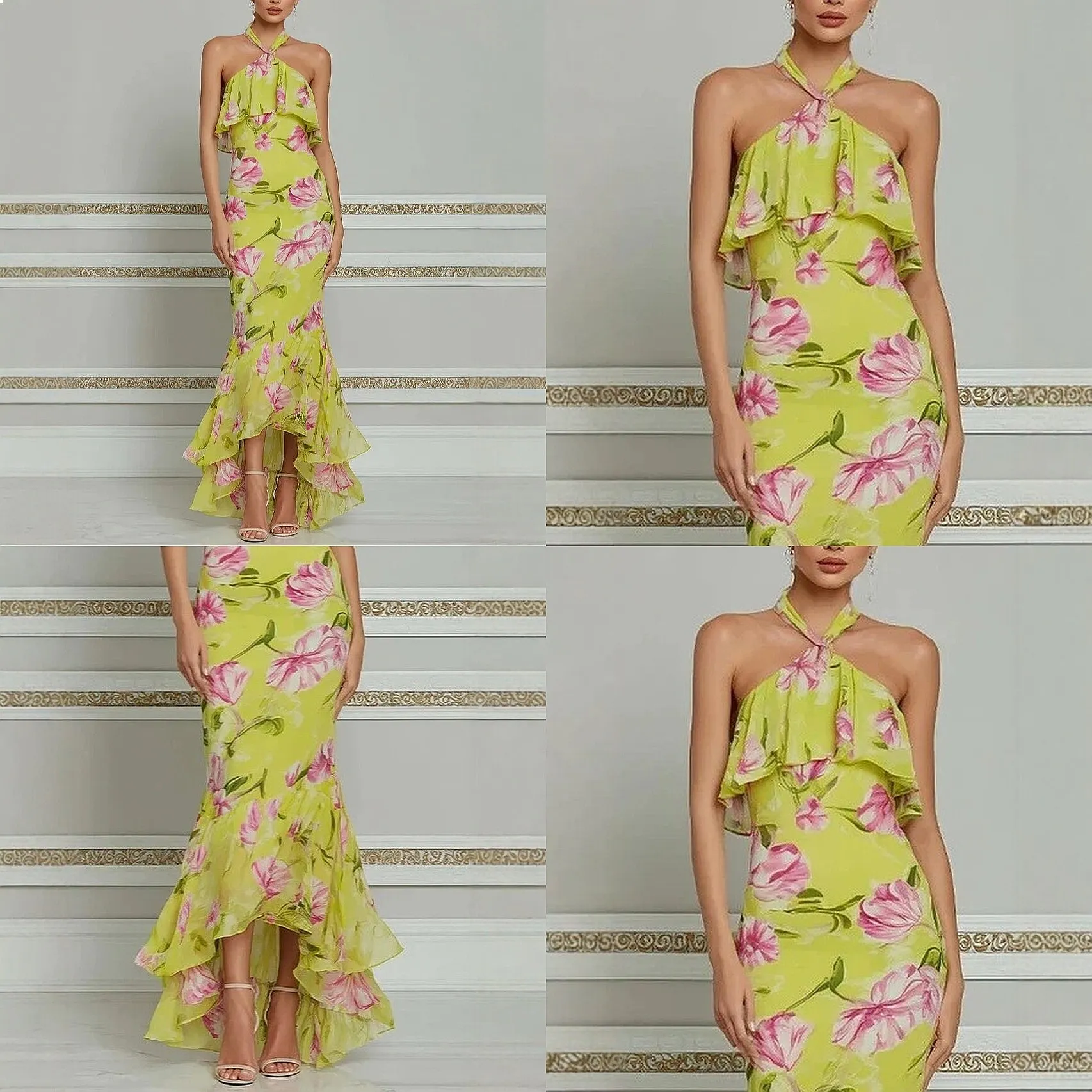 Halter Neck Print Asymmetric Long Dress Summer Maxi Dress Floral Bodycon Slim Fit Evening Dresses
Halter Neck Print Asymmetric Long Dress Summer Maxi Dress Floral Bodycon Slim Fit Evening Dresses