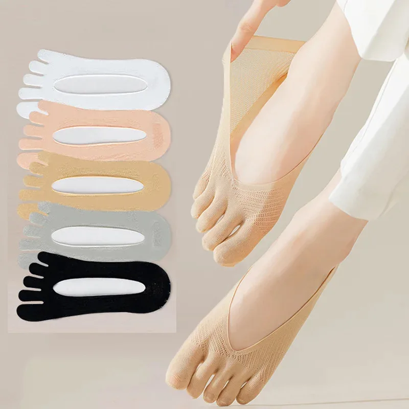 5 Pairs Women Summer Five Finger Toe Socks Anti Skid Breathable Invisible Anti Friction Lightweight Seamless Boat Socks
5 Pairs Women Summer Five Finger Toe Socks Anti Skid Breathable Invisible Anti Friction Lightweight Seamless Boat Socks