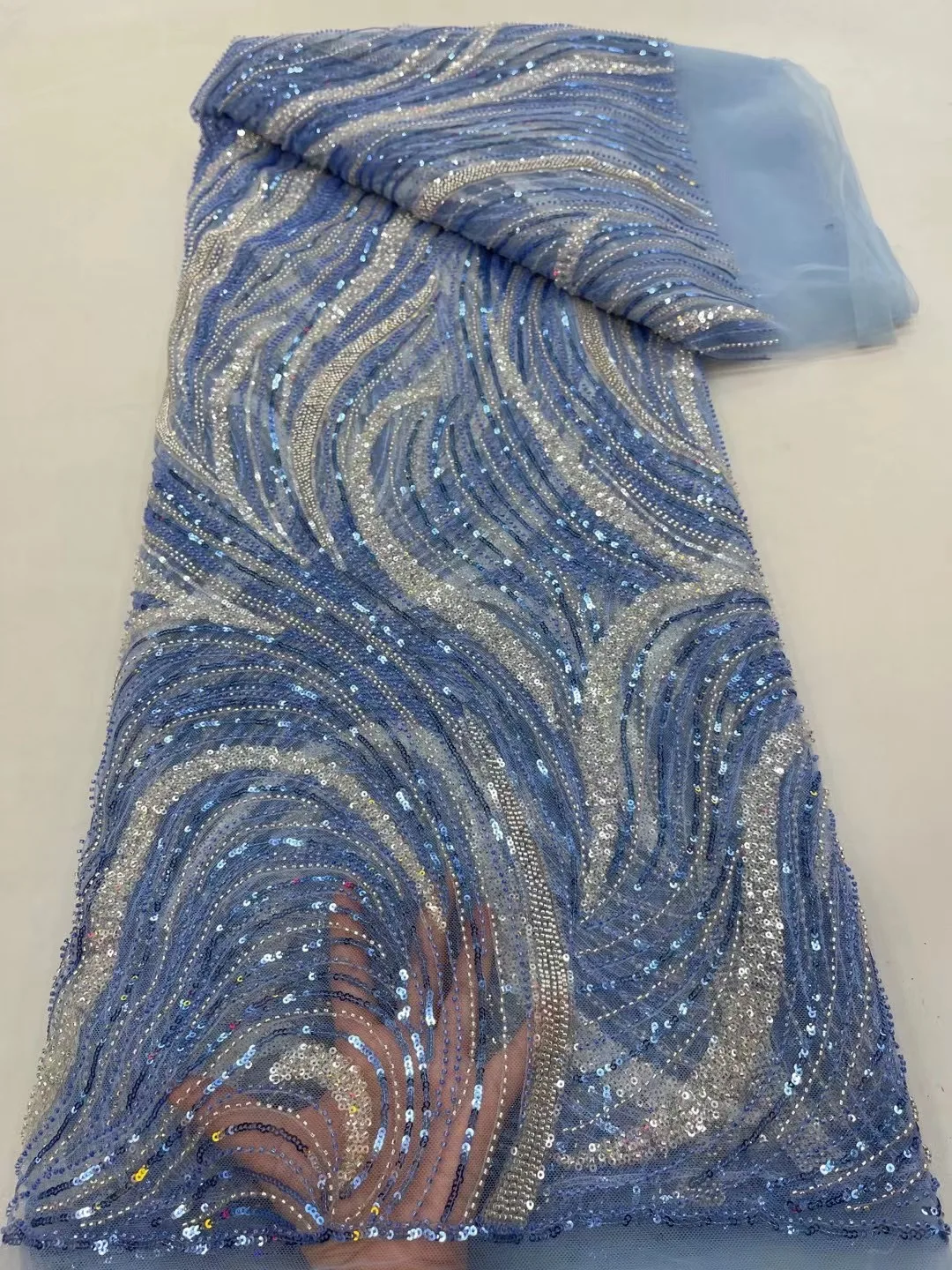 African Beaded Lace Fabric 2022 High Quality French Elegant Sequins Mesh Lace Fabric Nigerian Lace Fabrics For Wedding Dress
African Beaded Lace Fabric 2022 High Quality French Elegant Sequins Mesh Lace Fabric Nigerian Lace Fabrics For Wedding Dress