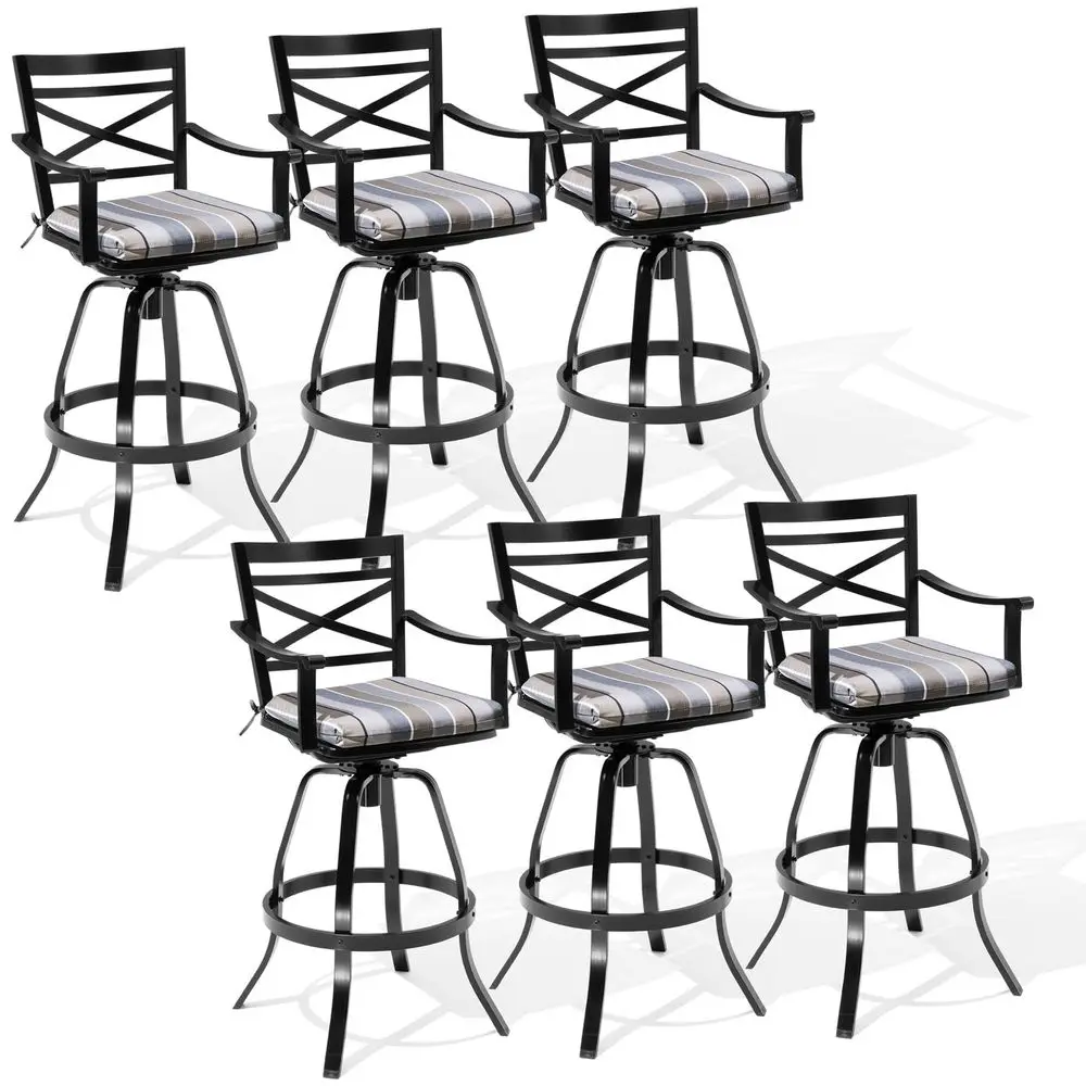 Outdoor Swivel Bar Stools Set of 4, Aluminum Patio Bar Stools with Sunbrella Cushions, 30 Inch Bar Height Perfect for Backyard,
Outdoor Swivel Bar Stools Set of 4, Aluminum Patio Bar Stools with Sunbrella Cushions, 30 Inch Bar Height Perfect for Backyard,