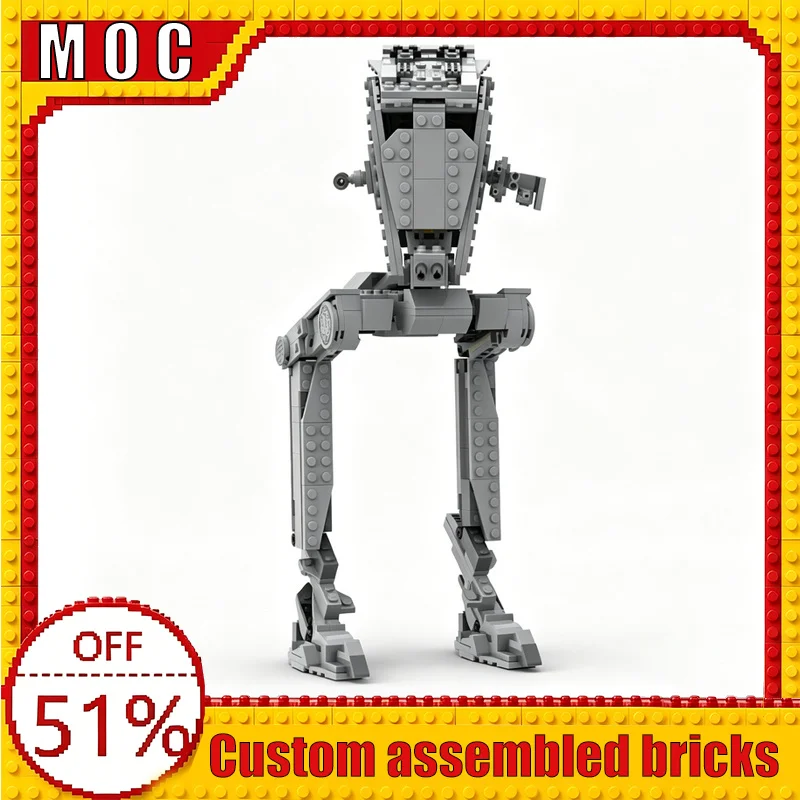 482PCS AT ST Character Mini Fig Scale Sci Fi Robot MOC Model Space Battle Building Blocks DIY Assembly Educational Birthday Gift
482PCS AT ST Character Mini Fig Scale Sci Fi Robot MOC Model Space Battle Building Blocks DIY Assembly Educational Birthday Gift