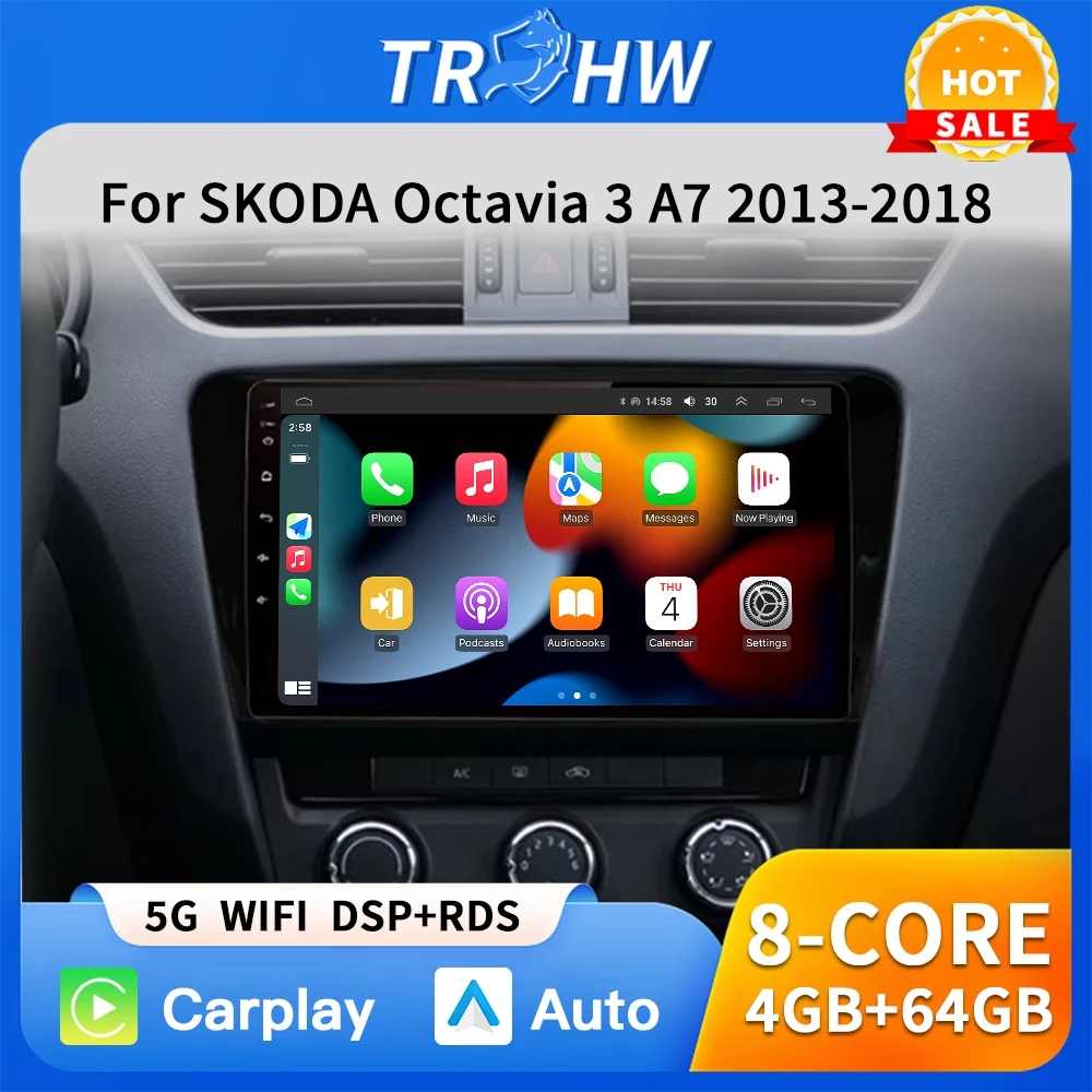 Android For Skoda Octavia 2 A5 2004-2013 Multimedia Car Stereo Radio No 2Din DVD 4G Auto WiFi Player Screen Navigation DSP GPS
Android For Skoda Octavia 2 A5 2004-2013 Multimedia Car Stereo Radio No 2Din DVD 4G Auto WiFi Player Screen Navigation DSP GPS