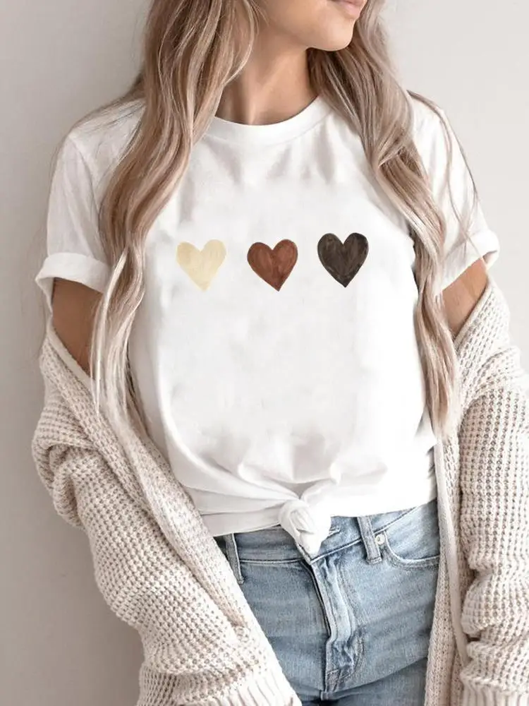 O-neck T-shirts Fashion Short Sleeve T Top Print Women Watercolor Love 90s Cartoon Shirt Female Clothing Graphic Tee
O-neck T-shirts Fashion Short Sleeve T Top Print Women Watercolor Love 90s Cartoon Shirt Female Clothing Graphic Tee