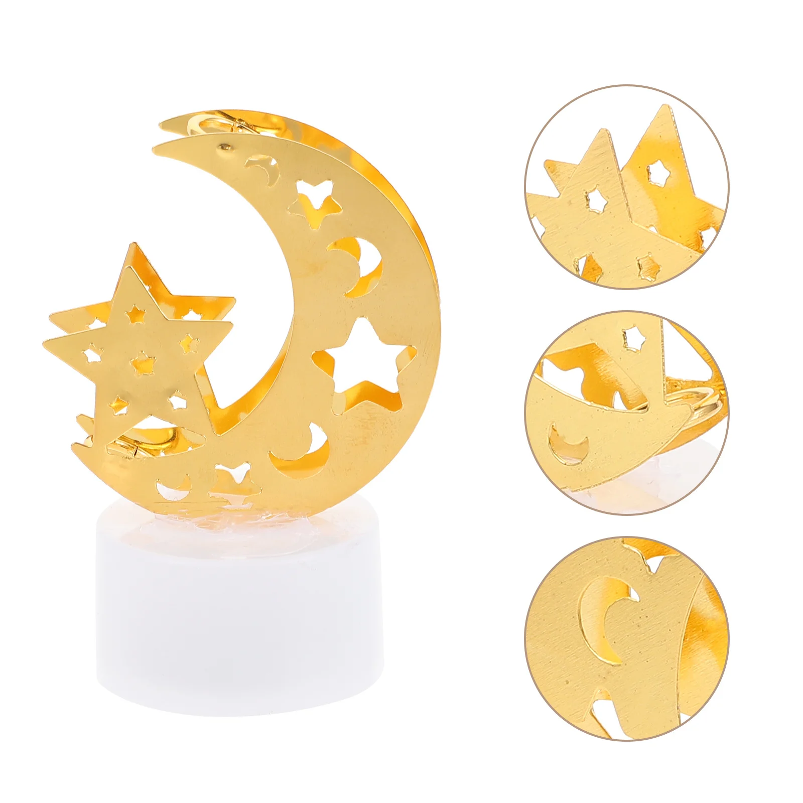 Creative LED Light Ramadan Eid Decorative Lamp Exquisite Golden Simple Structure Stable Desktop Festive Night
Creative LED Light Ramadan Eid Decorative Lamp Exquisite Golden Simple Structure Stable Desktop Festive Night