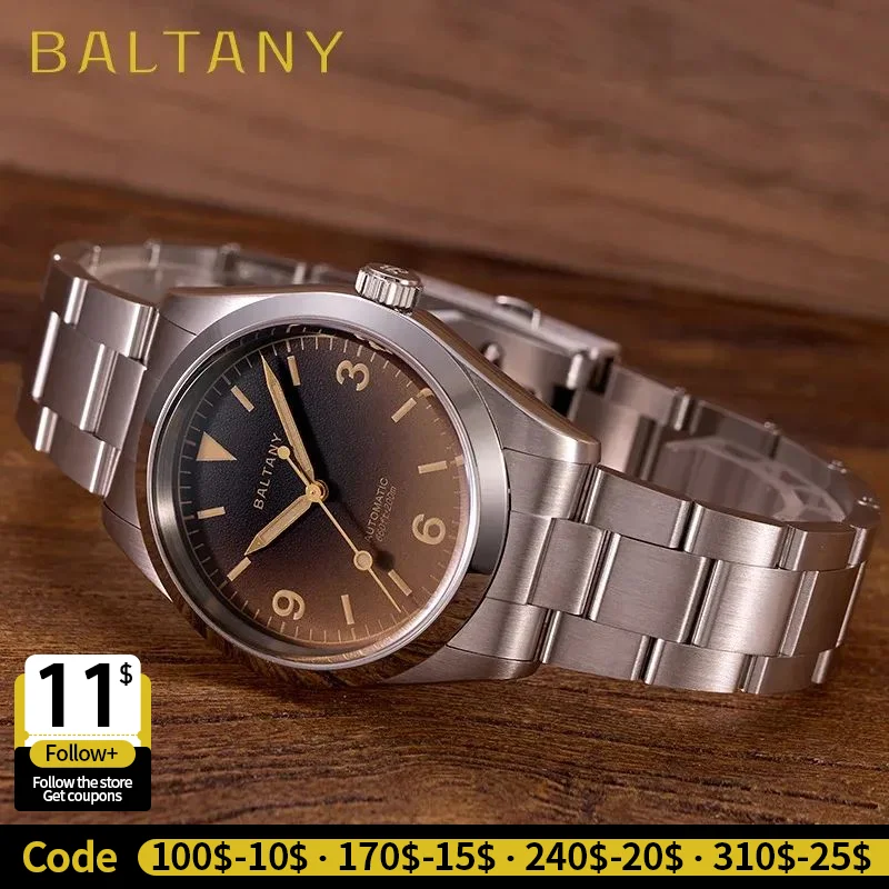 Baltany S4091 39MM Explorer Watch Man Luxury ST2130 Mechanical Wristwatches Waterproof Stainless Steel Bracelet Sports Watch M
Baltany S4091 39MM Explorer Watch Man Luxury ST2130 Mechanical Wristwatches Waterproof Stainless Steel Bracelet Sports Watch M
