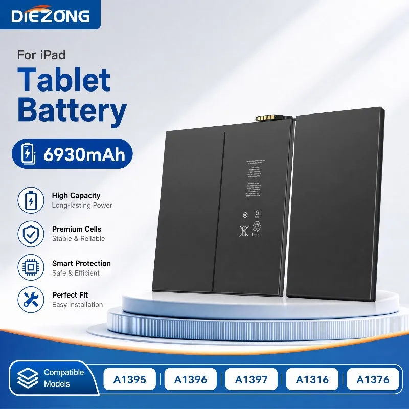 NEW High Quality Brand New Replaceable Tablet Battery 3.8V 6930mAh for IPad 2 A1395 A1396 A1397 A1316 A1376
NEW High Quality Brand New Replaceable Tablet Battery 3.8V 6930mAh for IPad 2 A1395 A1396 A1397 A1316 A1376