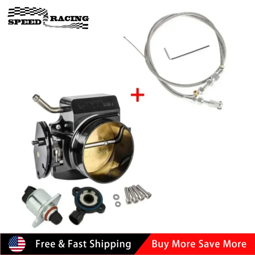 92MM LS Throttle Body with Position Sensors TPS IAC & Throttle Gas Cable Kits For 1999-2007 Chevrolet LS1 Engines 4.8 L5.3L 6.0L
92MM LS Throttle Body with Position Sensors TPS IAC & Throttle Gas Cable Kits For 1999-2007 Chevrolet LS1 Engines 4.8 L5.3L 6.0L