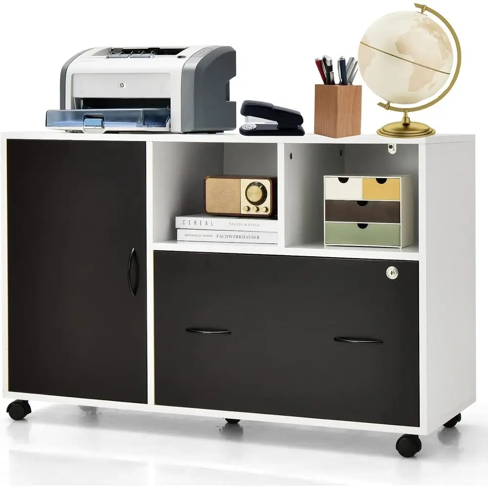 Secure Lateral File Cabinet for Legal/A4 Documents, 40 Printer Stand with Storage Shelves, Mobile File Cart on Wheels
Secure Lateral File Cabinet for Legal/A4 Documents, 40 Printer Stand with Storage Shelves, Mobile File Cart on Wheels