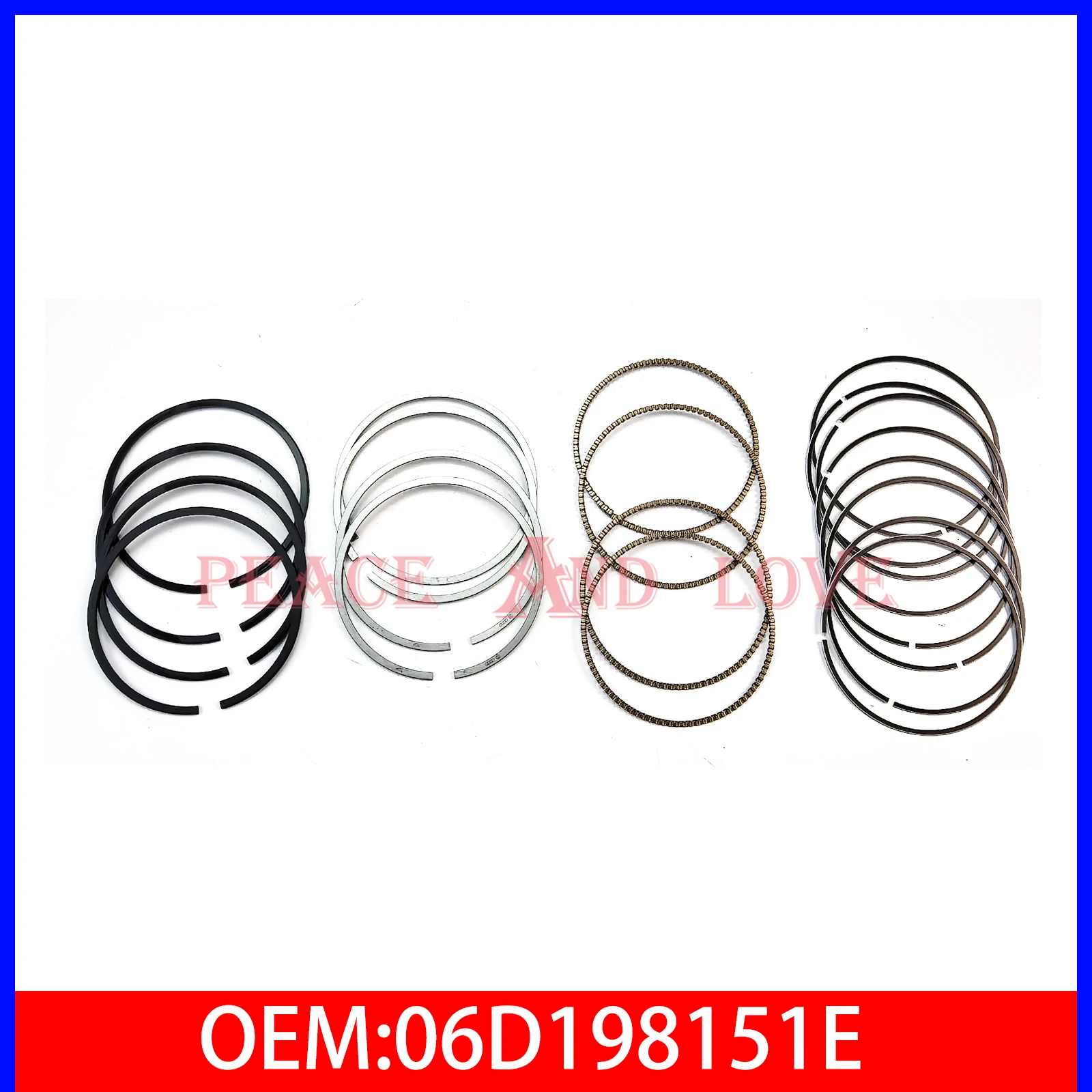 Brand New Piston Ring Set 06D198151B 06D198151E Fit For VW Jetta Golf Audi A3 A4 2.0T 06F198151A 06F198151
Brand New Piston Ring Set 06D198151B 06D198151E Fit For VW Jetta Golf Audi A3 A4 2.0T 06F198151A 06F198151
