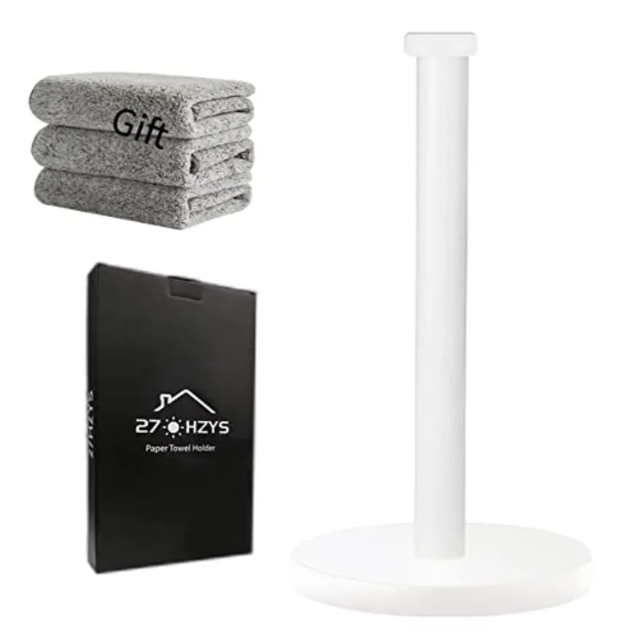 White Paper Towel Holder - Countertop Standing Holder for Kitchen
White Paper Towel Holder - Countertop Standing Holder for Kitchen