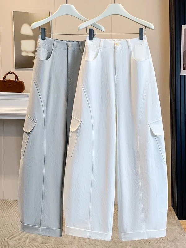 Casual Workwear Pants High Waist Loose Design Women's Wide Leg Pants Summer 2026 plus Size Slimming Knife Trousers
Casual Workwear Pants High Waist Loose Design Women's Wide Leg Pants Summer 2026 plus Size Slimming Knife Trousers
