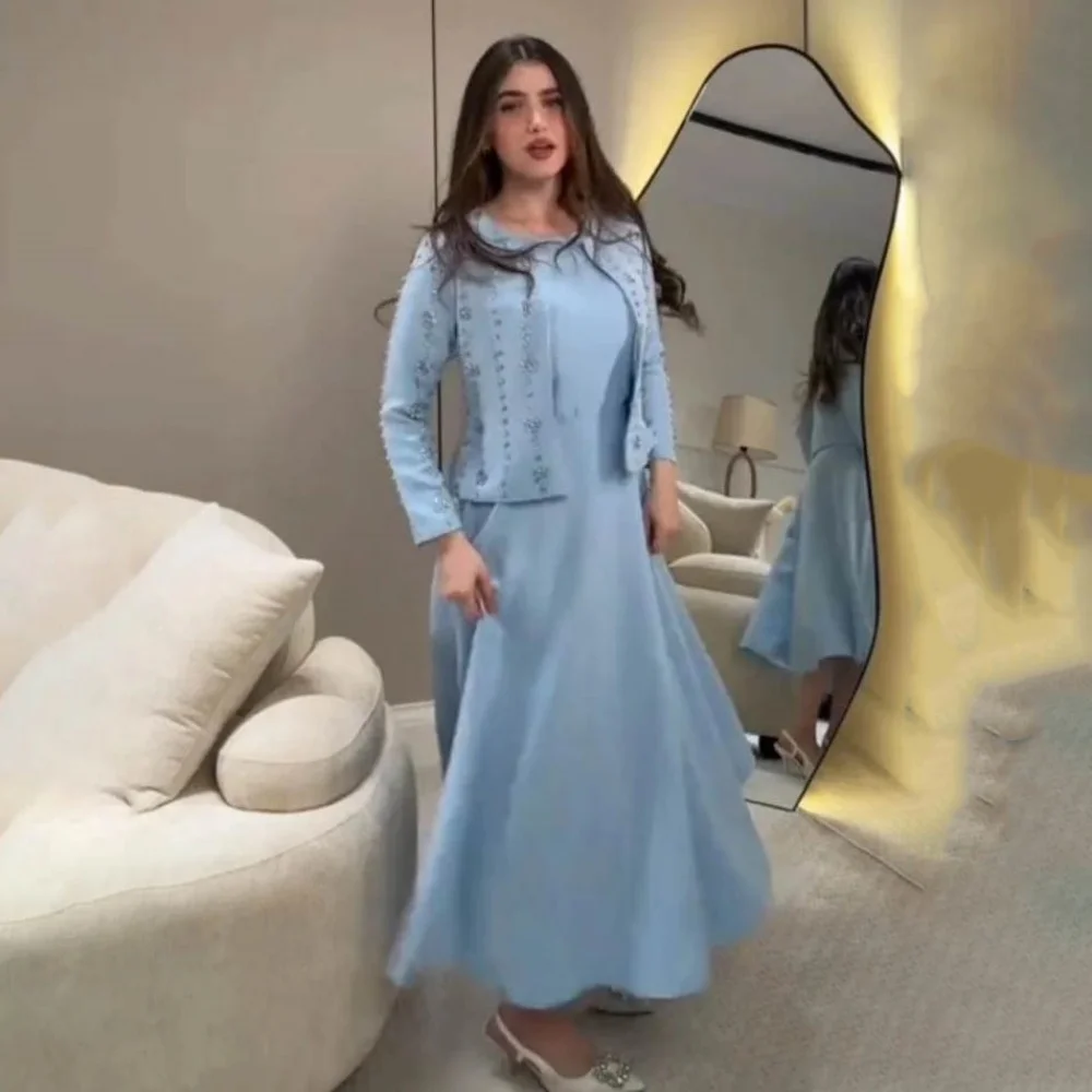 Изысканное вечернее платье А-силуэта с длинными рукавами на заказ, очаровательное бисерное платье для выпускного вечера, сексуальное атласное платье с круглым вырезом для вечеринок
Изысканное вечернее платье А-силуэта с длинными рукавами на заказ, очаровательное бисерное платье для выпускного вечера, сексуальное атласное платье с круглым вырезом для вечеринок