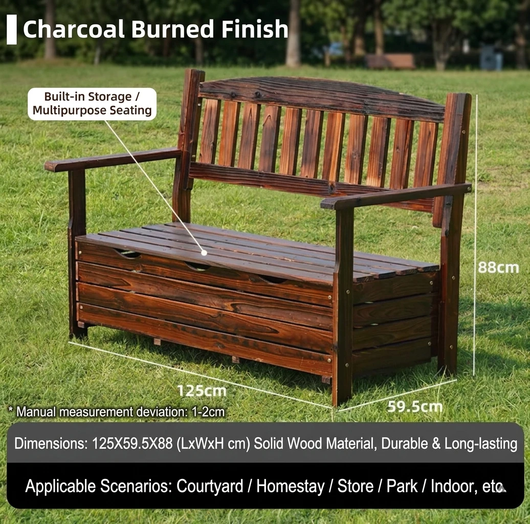 Outdoor Wooden Storage Bench Seat Garden Chair Sit-Up Style Wood Furniture for Patio Backyard
Outdoor Wooden Storage Bench Seat Garden Chair Sit-Up Style Wood Furniture for Patio Backyard
