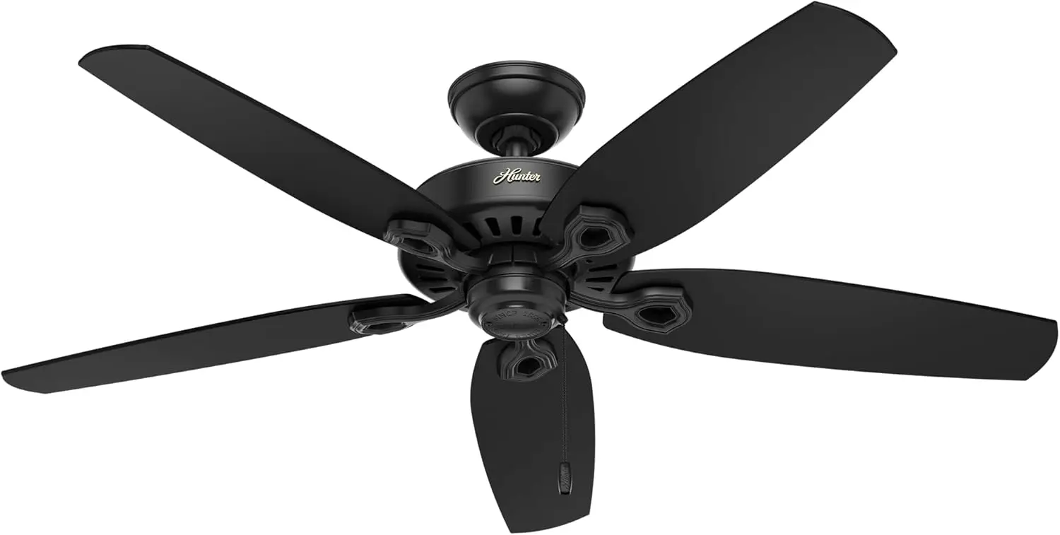 52 Inch Outdoor/Indoor Ceiling Fan, No Light, Pull Chain Control, 5 Blades, Matte Black, Standard Mount
52 Inch Outdoor/Indoor Ceiling Fan, No Light, Pull Chain Control, 5 Blades, Matte Black, Standard Mount