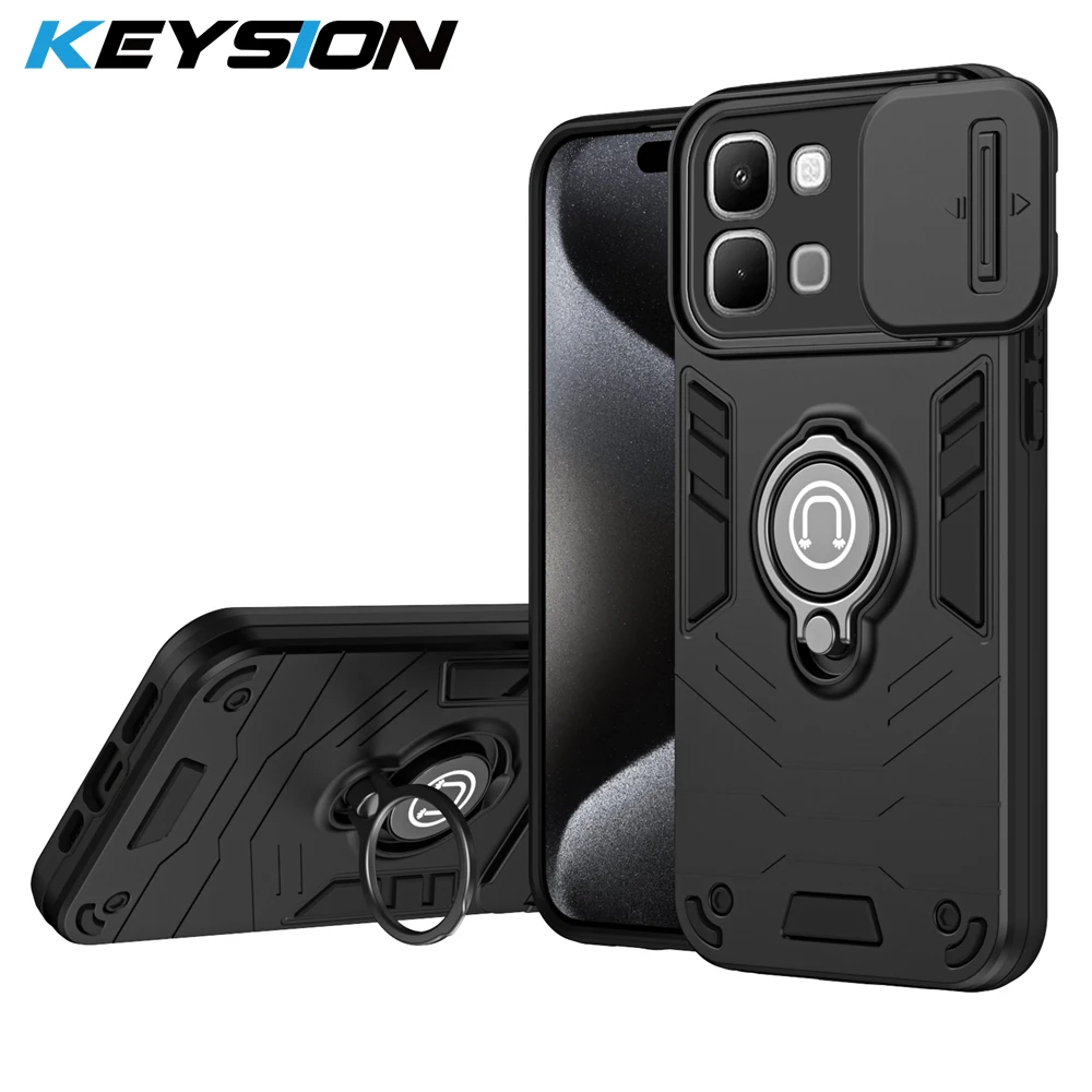 KEYSION Shockproof Armor Ring Stand Case for Infinix Note Edge 5G Slide Camera Lens Protection Phone Cover for Infinix Note Edge
KEYSION Shockproof Armor Ring Stand Case for Infinix Note Edge 5G Slide Camera Lens Protection Phone Cover for Infinix Note Edge
