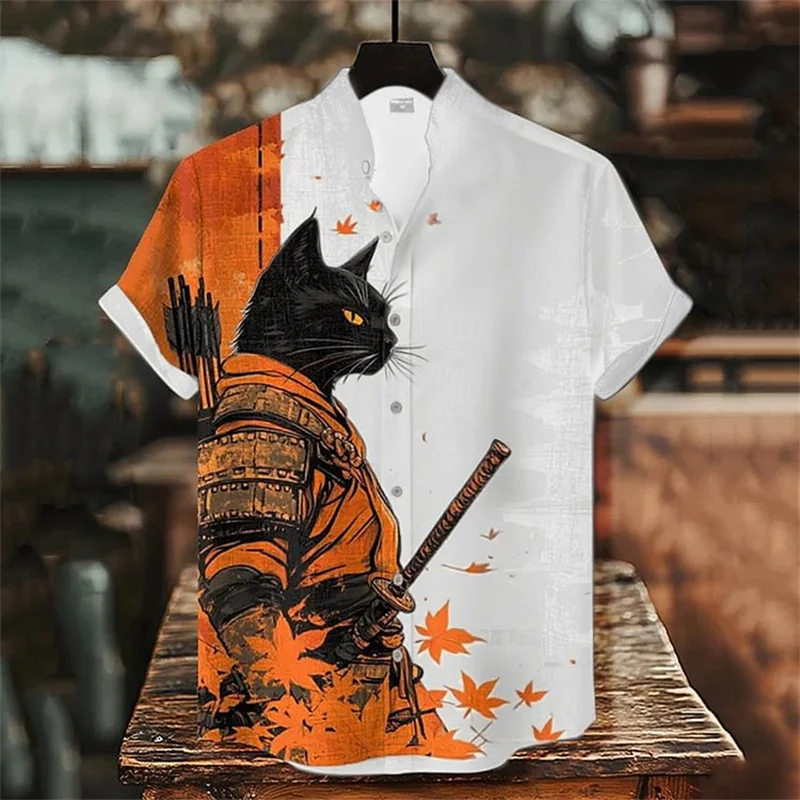 New Men's Summer Linen Style Short Sleeve Shirt with 3D Lion Printed Linen Fashionable Breathable Top
New Men's Summer Linen Style Short Sleeve Shirt with 3D Lion Printed Linen Fashionable Breathable Top