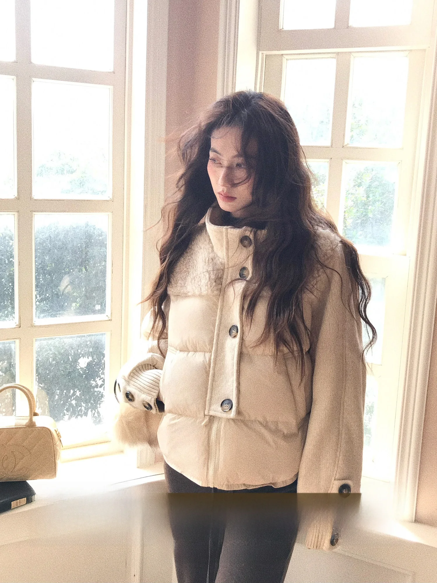 Lamb Fur Trimmed ort Thiened Cotton Jaet Stand Collar Bread Sle Women's Outerwear Korean Version Loose Fit Polyester ...
Lamb Fur Trimmed ort Thiened Cotton Jaet Stand Collar Bread Sle Women's Outerwear Korean Version Loose Fit Polyester ...