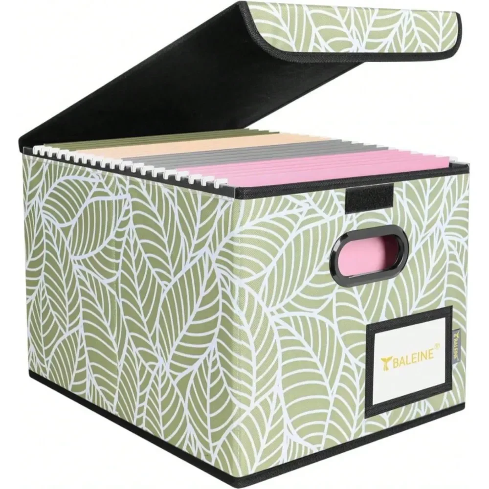 File Organizer Box With Lid, Collapsible File Folder Organizer With Plastic Slide, Hanging File Folder Box For Office Document
File Organizer Box With Lid, Collapsible File Folder Organizer With Plastic Slide, Hanging File Folder Box For Office Document