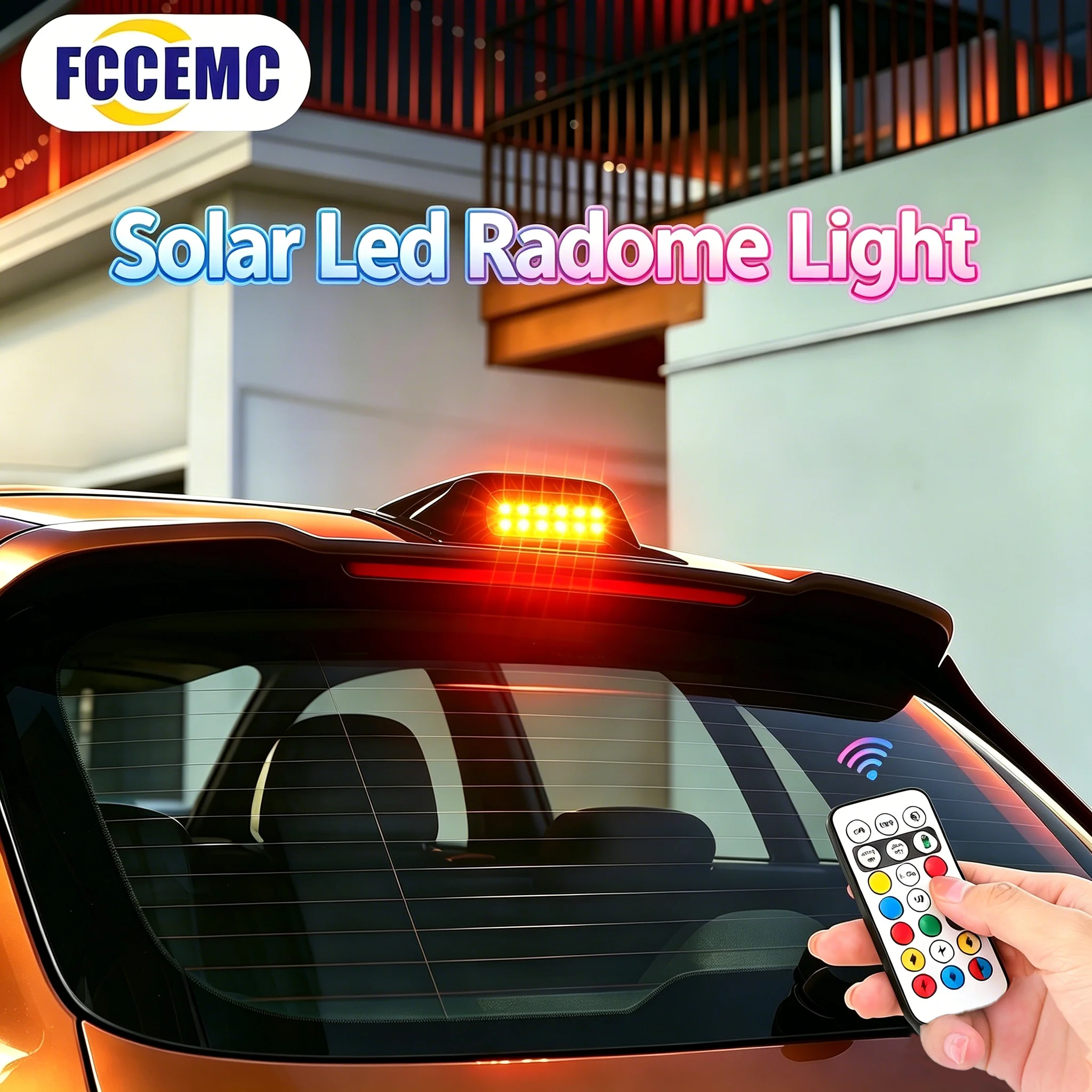 Solar Powered LED Car Roof Decorative Cover Light Wireless Flashing Navigation Anti Rear End Collision Safety Warning Lamp
Solar Powered LED Car Roof Decorative Cover Light Wireless Flashing Navigation Anti Rear End Collision Safety Warning Lamp