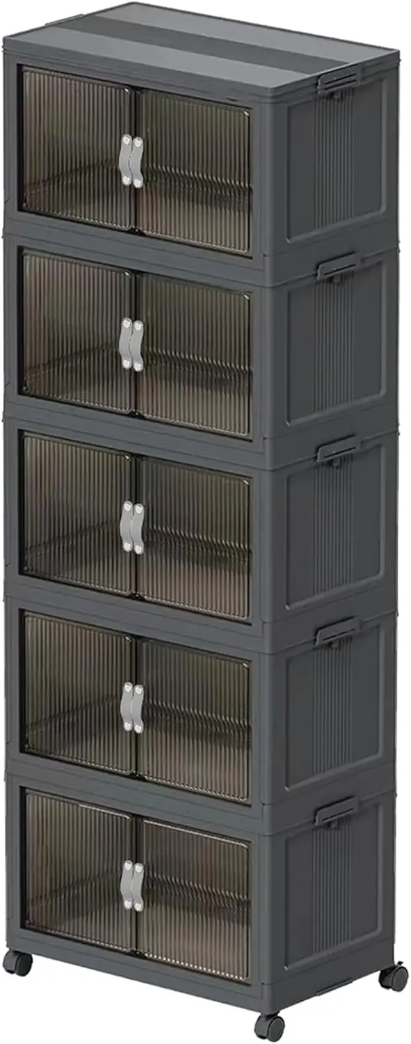 131QT Stackable Storage Bins with Lid & Door, Large Collapsible Plastic Storage Containers with Locking Wheel, Space Saving Fold
131QT Stackable Storage Bins with Lid & Door, Large Collapsible Plastic Storage Containers with Locking Wheel, Space Saving Fold