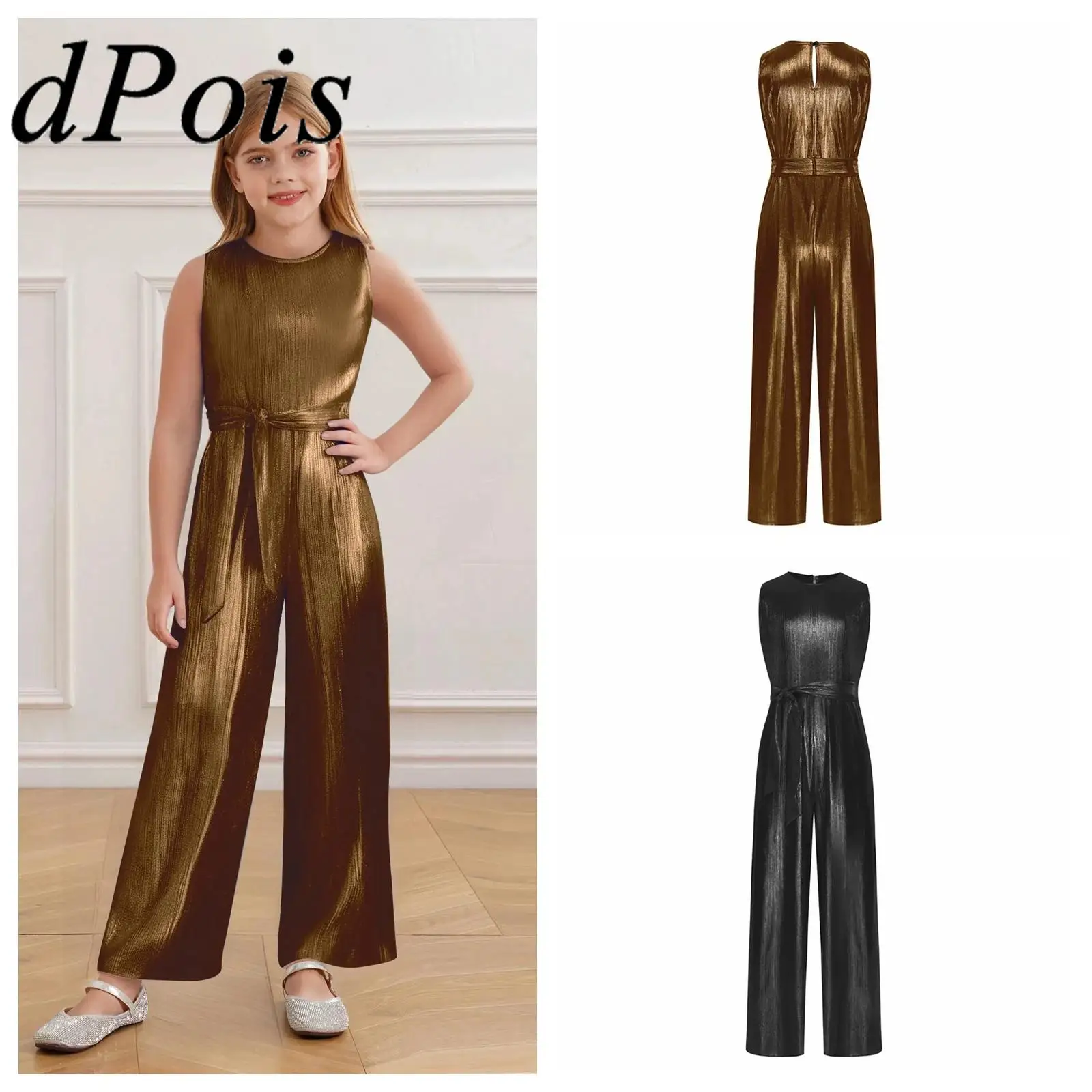 Kids Wide-Leg Bodysuit One Piece Girl's Jumpsuit Jazz Dance Costume Rave Festive Pageant Sleeveless Metallic Romper Streetwear
Kids Wide-Leg Bodysuit One Piece Girl's Jumpsuit Jazz Dance Costume Rave Festive Pageant Sleeveless Metallic Romper Streetwear