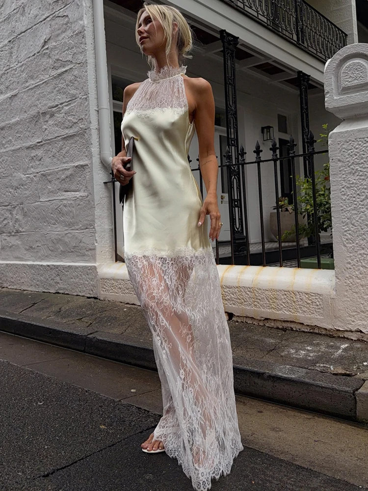 JULISSA MO Turtleneck Patchwork See Through Lace Women Maxi Dress Sleeveless Print Dress Summer Slim Elegant Party Evening Dress
JULISSA MO Turtleneck Patchwork See Through Lace Women Maxi Dress Sleeveless Print Dress Summer Slim Elegant Party Evening Dress