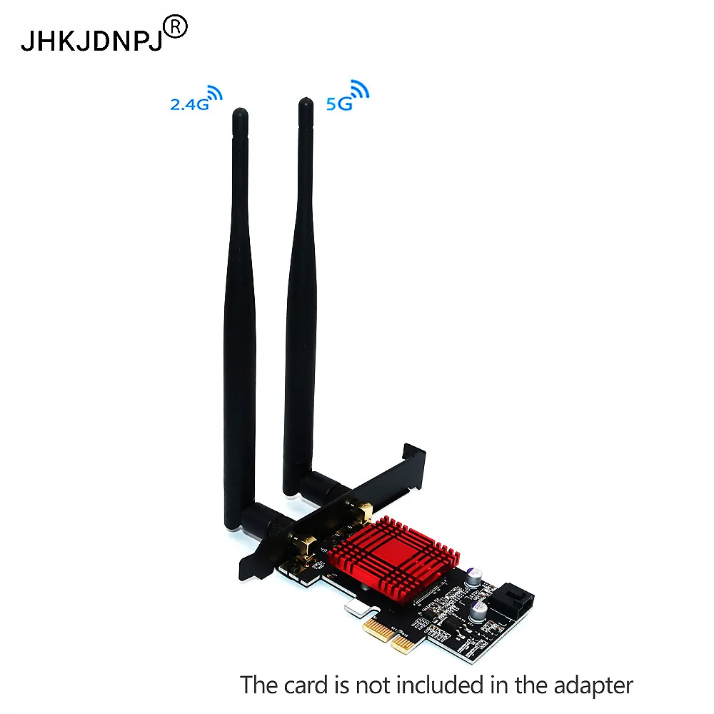 NGFF M.2 key A to PCI-e X1 Adapter With Heatsink for Intel 7265/8260/8265/9260
NGFF M.2 key A to PCI-e X1 Adapter With Heatsink for Intel 7265/8260/8265/9260
