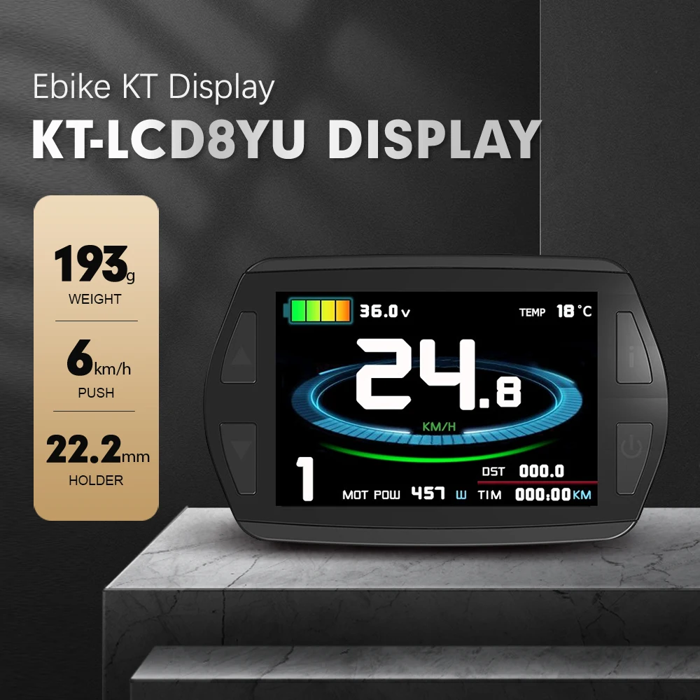 Дисплей Ebike KT LCD8YU 24 В/36 В/48 В (с USB) Цветной дисплей SM/WP Plug Комплект для переоборудования электрического велосипеда для комплекта контроллера KT 
Дисплей Ebike KT LCD8YU 24 В/36 В/48 В (с USB) Цветной дисплей SM/WP Plug Комплект для переоборудования электрического велосипеда для комплекта контроллера KT