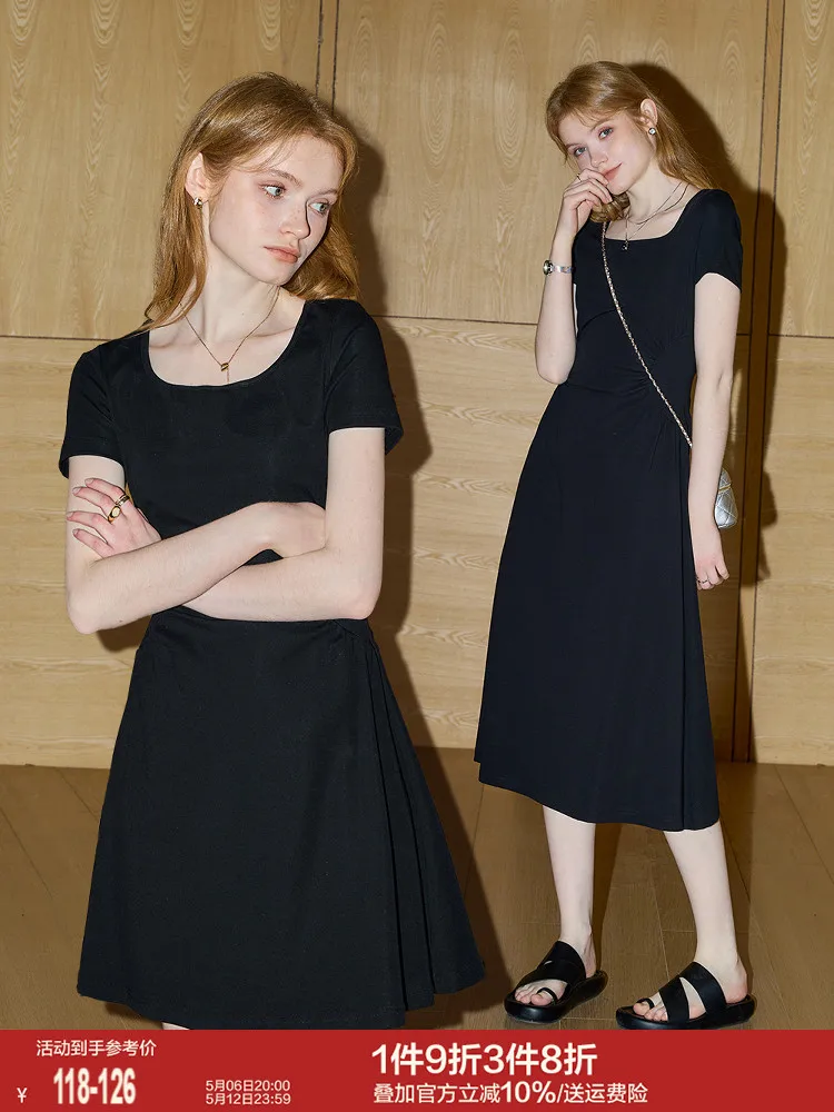 【Adjustable Length Available】Koonma Wei Square Neck Short Sleeve Dress for Women2025Summer New Hepburn Style Little Black Dress
【Adjustable Length Available】Koonma Wei Square Neck Short Sleeve Dress for Women2025Summer New Hepburn Style Little Black Dress