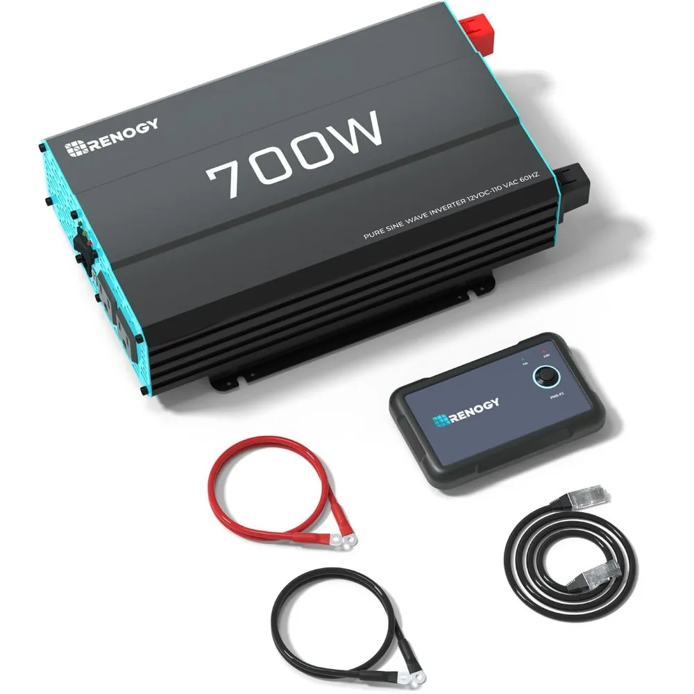 700W Pure Sine Wave 12V DC to 120V AC Off-Grid Solar Power Inverter for Home, RV, and Camping
700W Pure Sine Wave 12V DC to 120V AC Off-Grid Solar Power Inverter for Home, RV, and Camping