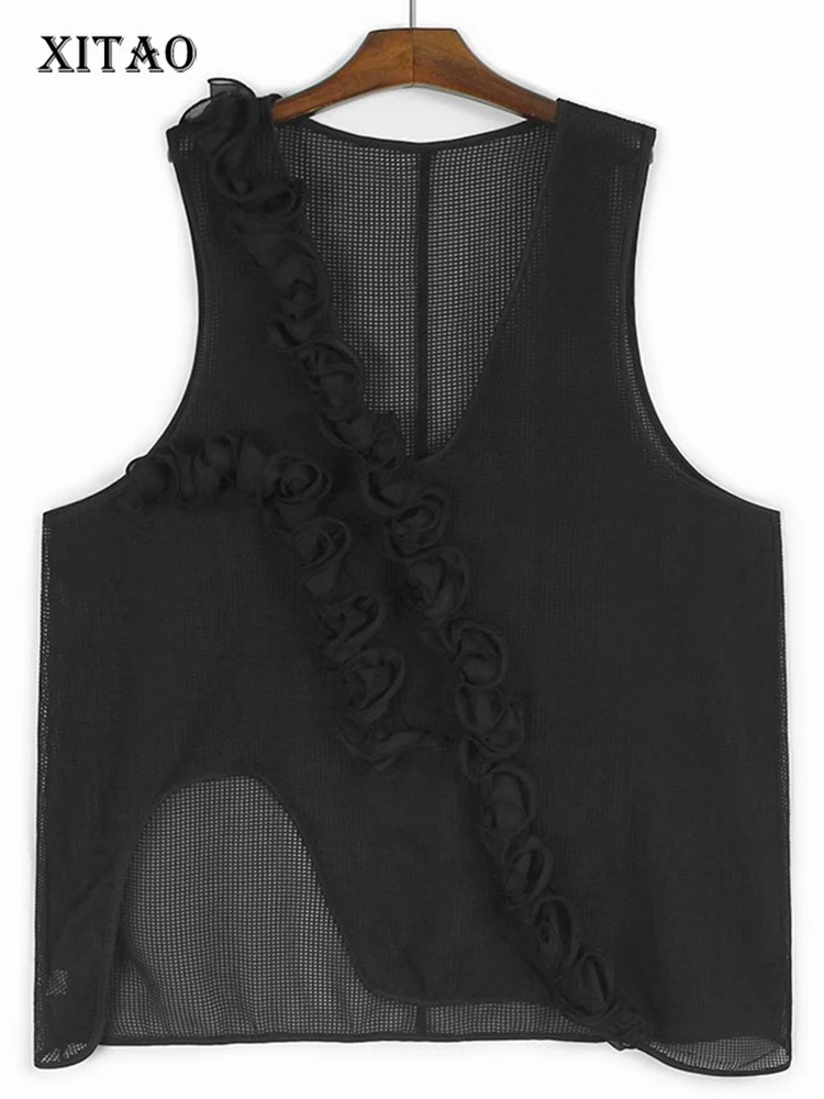 XITAO Grid Asymmetric Flower V-neck Vest Casual Loose Sleeveless Fashion Solid Color Personality Summer Women Vest ZMY1126
XITAO Grid Asymmetric Flower V-neck Vest Casual Loose Sleeveless Fashion Solid Color Personality Summer Women Vest ZMY1126