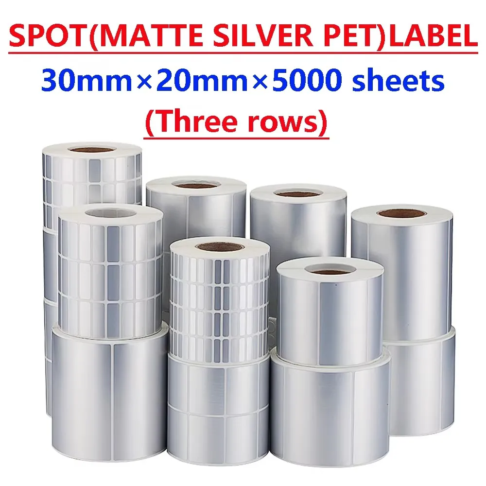 Матовая серебристая самоклеящаяся бумага для этикеток (ПЭТ), 30мм×20мм, 5000 листов. Подходит для печати на резиновой ленте на основе углеродной смолы.
Матовая серебристая самоклеящаяся бумага для этикеток (ПЭТ), 30мм×20мм, 5000 листов. Подходит для печати на резиновой ленте на основе углеродной смолы.
