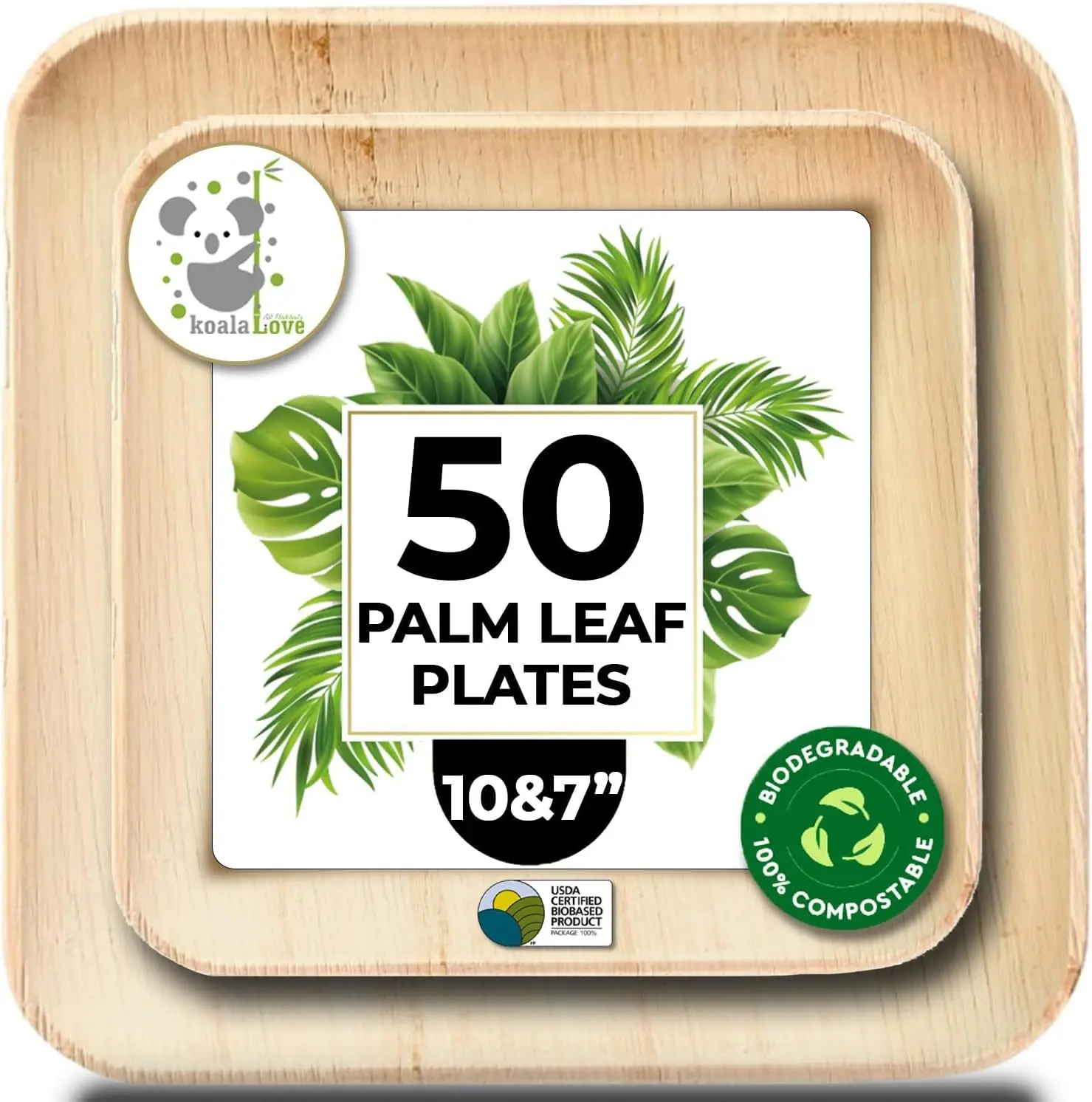 Eco-Friendly Palm Leaf Plates, Biodegradable & Compostable, 10" & 7" Sizes for Parties (50 Pack)
Eco-Friendly Palm Leaf Plates, Biodegradable & Compostable, 10" & 7" Sizes for Parties (50 Pack)