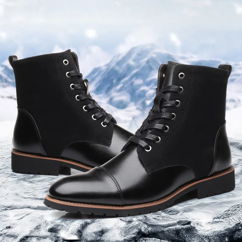 Fashion Men Leather Boots Plus Size 47 48 Designer Winter Boots Men Casual Shoes Brand Snow Boots Men Designer Shoes Black Dress
Fashion Men Leather Boots Plus Size 47 48 Designer Winter Boots Men Casual Shoes Brand Snow Boots Men Designer Shoes Black Dress