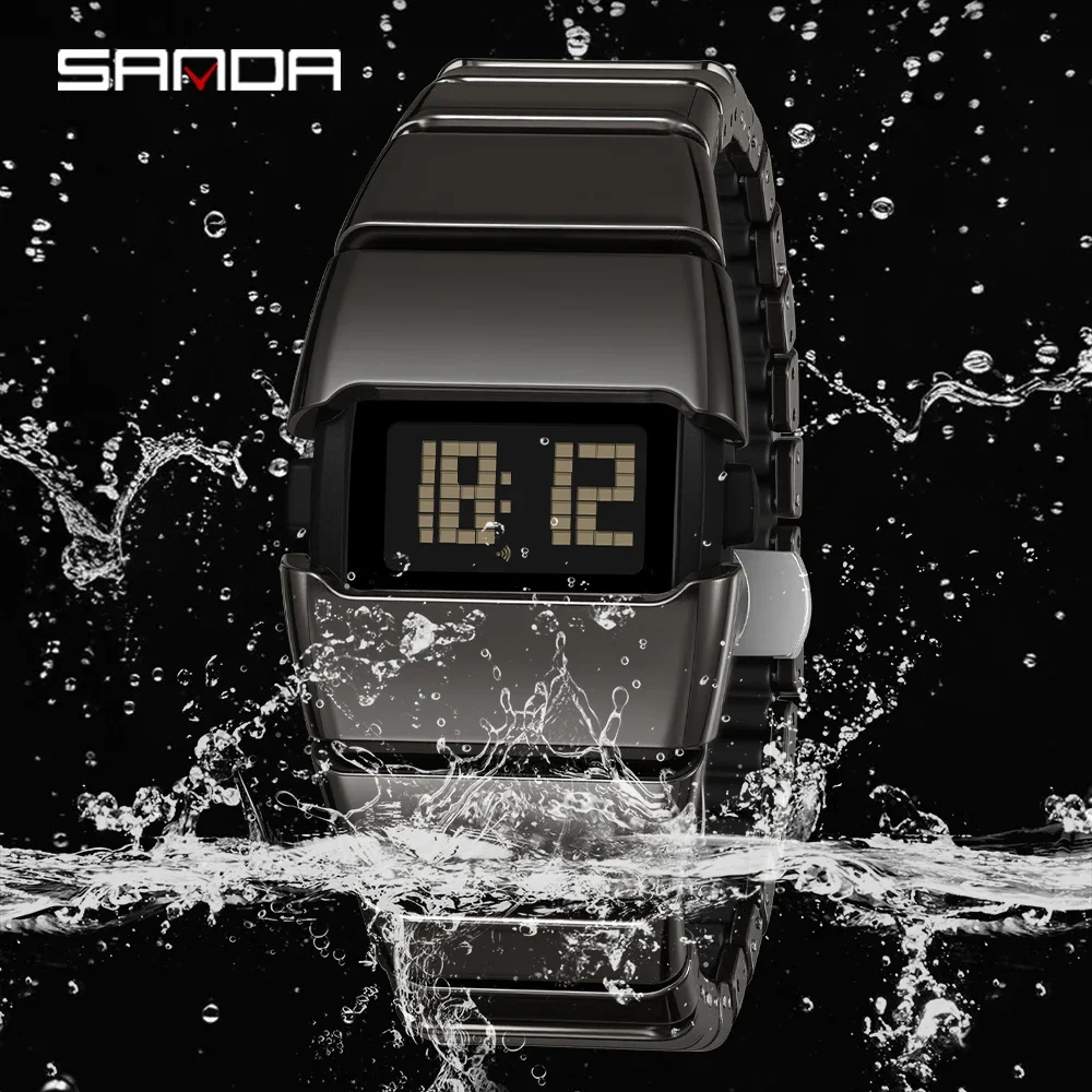 SANDA 9504 Luxury Men's Digital Watch Waterproof Stainless Steel Electronic Men's Watch LED Display Sport Clock
SANDA 9504 Luxury Men's Digital Watch Waterproof Stainless Steel Electronic Men's Watch LED Display Sport Clock